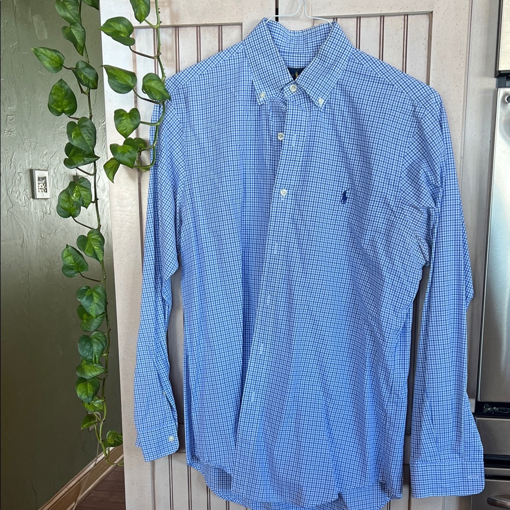 Polo by Ralph Lauren Blue and White Checkered Shirt